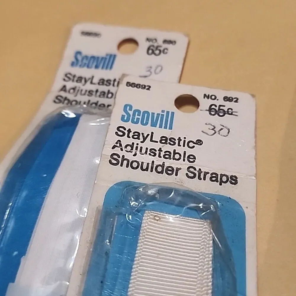Scovill Vintage Bra Straps Lot Of 10 Pairs In Pkg sewing